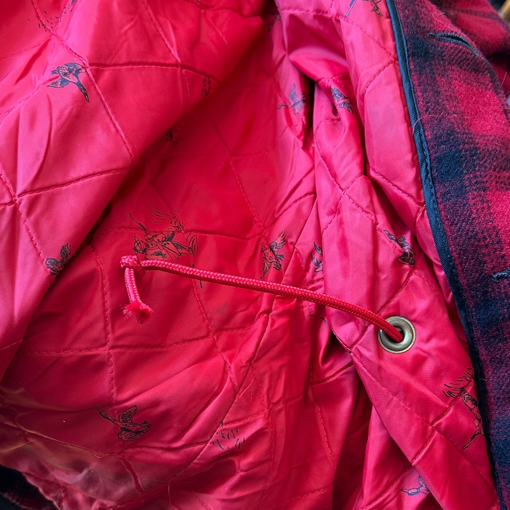 Woolrich Vtg 60's Ladies Mackinaw Cruiser Buffalo Plaid Wool Hunting Coat sz42/L - Picture 5 of 12